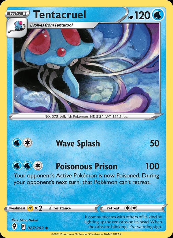 Tentacruel 027/203 Evolving Skies Pokémon card