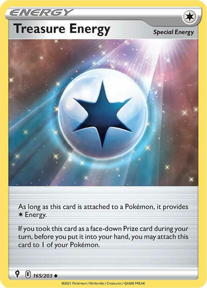 Treasure Energy 165/203 Evolving Skies Pokémon card