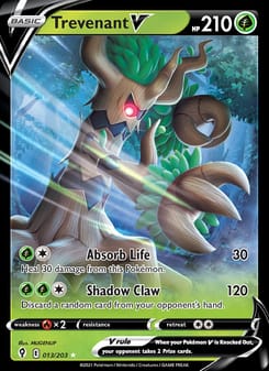 Trevenant V 013/203 Ultra Rare – Evolving Skies Pokémon card