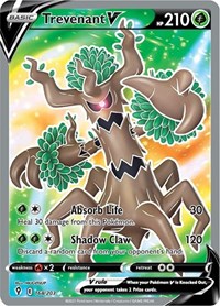 Trevenant V 168/203 Ultra Rare – Evolving Skies Pokémon card