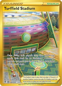 Turffield Stadium 234/203 Secret Rare – Evolving Skies Pokémon card
