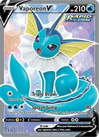 Vaporeon V 172/203 Ultra Rare – Evolving Skies Pokémon card
