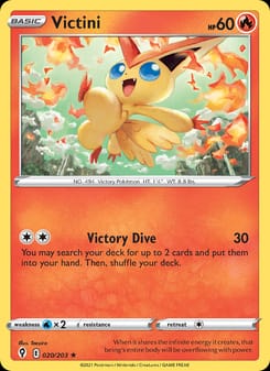 Victini 020/203 Holo Rare – Evolving Skies Pokémon card