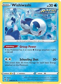 Wishiwashi 046/203 Rare – Evolving Skies Pokémon card