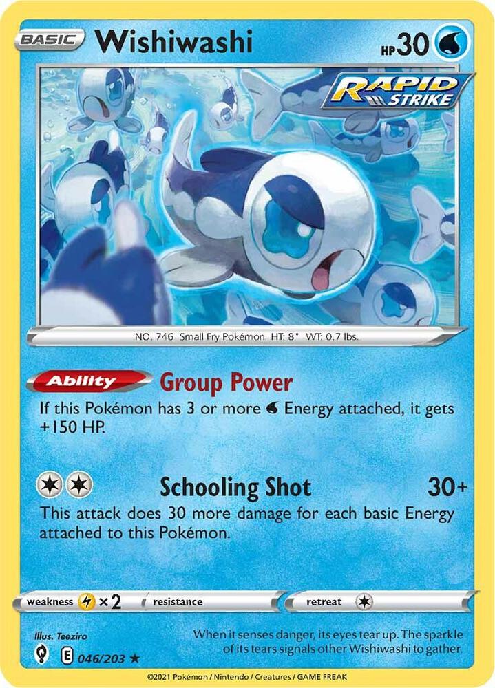 Wishiwashi 046/203 Evolving Skies Pokémon card