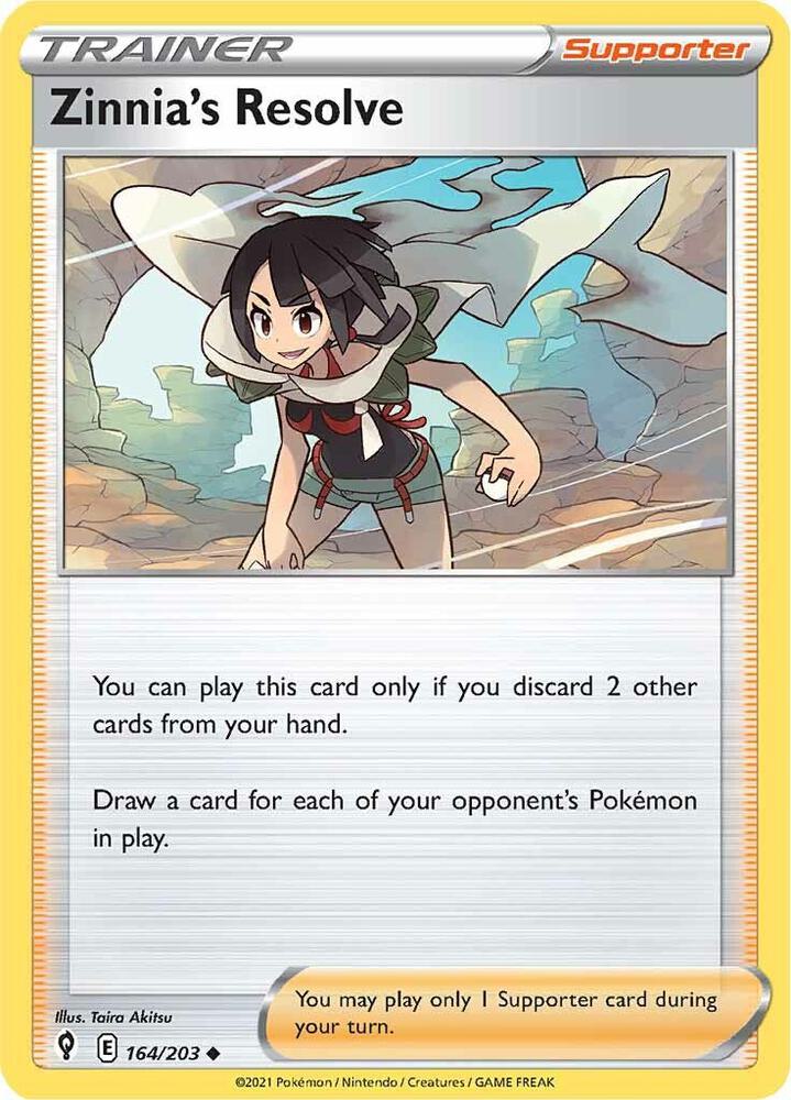 Zinnia's Resolve 164/203 Evolving Skies Pokémon card