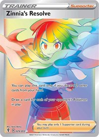Zinnia's Resolve 225/203 Secret Rare – Evolving Skies Pokémon card