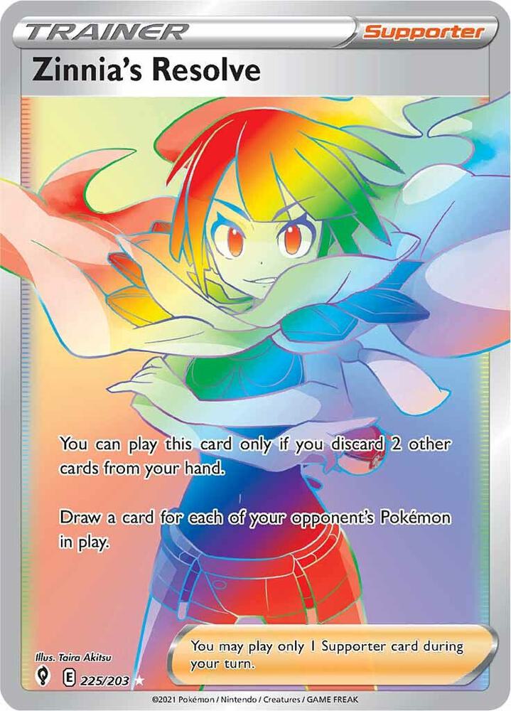 Zinnia's Resolve 225/203 Evolving Skies Pokémon card