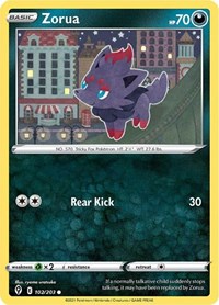 Zorua 102/203 Common – Evolving Skies Pokémon card