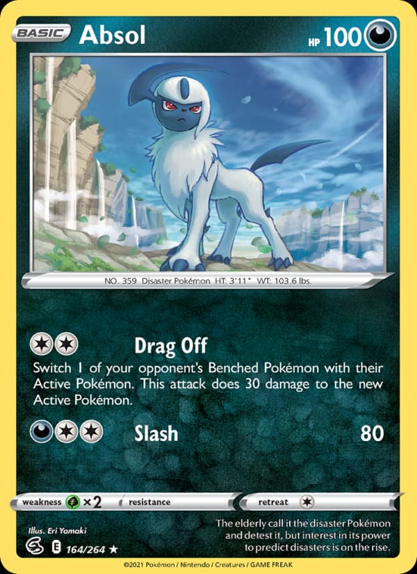 Absol 164/264 Fusion Strike Pokémon card