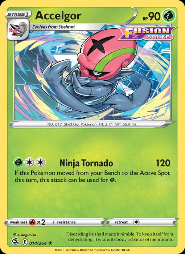 Accelgor 014/264 Fusion Strike Pokémon card
