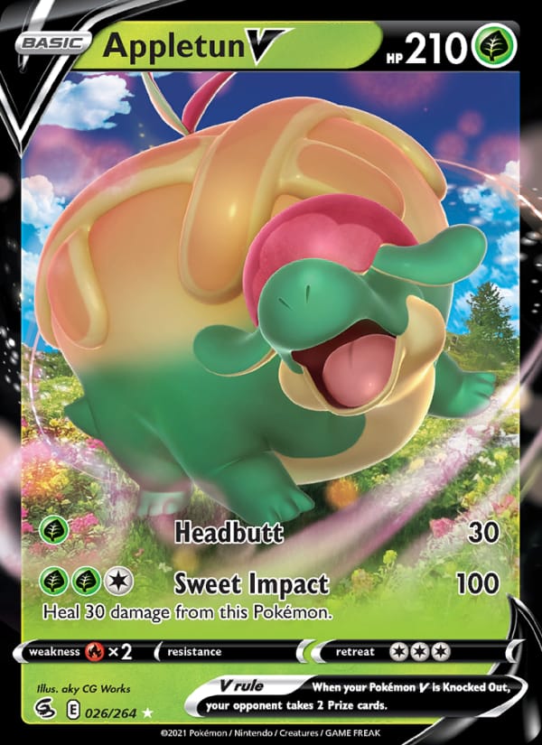 Appletun V 026/264 Fusion Strike Pokémon card