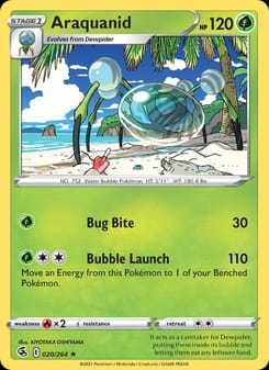 Araquanid 020/264 Rare – Fusion Strike Pokémon card