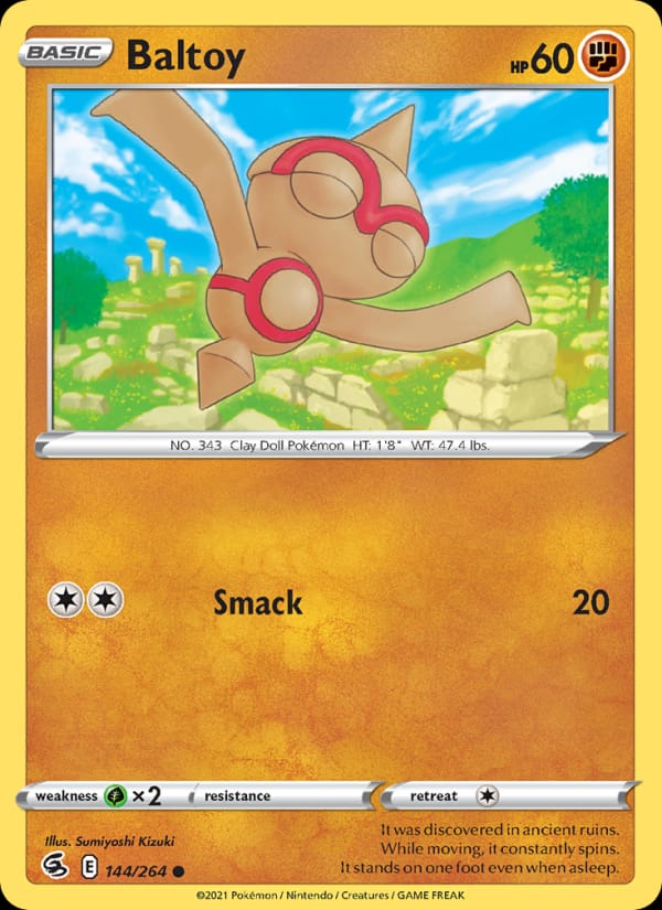 Baltoy 144/264 Fusion Strike Pokémon card