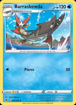 Barraskewda 083/264 Uncommon – Fusion Strike Pokémon card