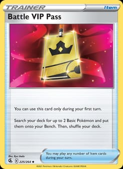 Battle VIP Pass 225/264 Uncommon – Fusion Strike Pokémon card