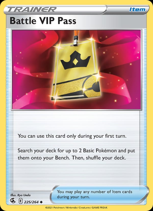 Battle VIP Pass 225/264 Fusion Strike Pokémon card