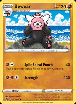 Bewear 151/264 Uncommon – Fusion Strike Pokémon card