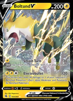 Boltund V 103/264 Ultra Rare – Fusion Strike Pokémon card