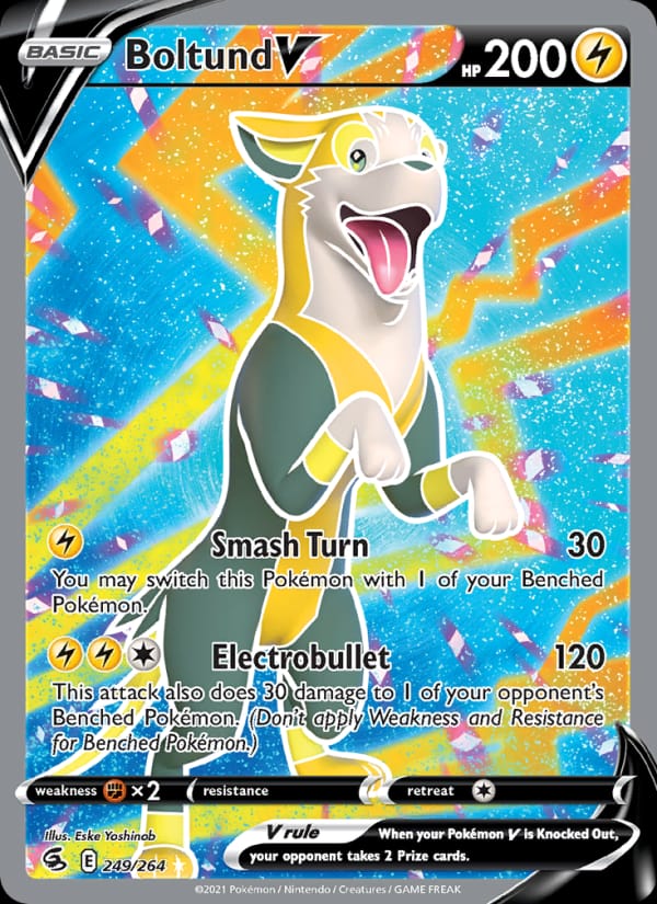 Boltund V 249/264 Fusion Strike Pokémon card