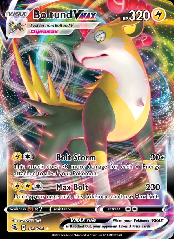 Boltund VMAX 104/264 Fusion Strike Pokémon card