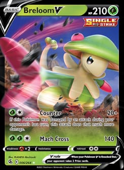Breloom V 006/264 Ultra Rare – Fusion Strike Pokémon card