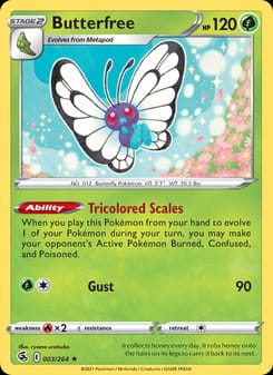 Butterfree 003/264 Holo Rare – Fusion Strike Pokémon card