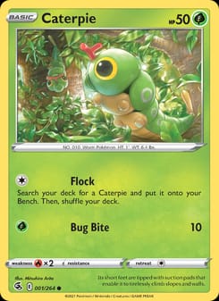 Caterpie 001/264 Common – Fusion Strike Pokémon card