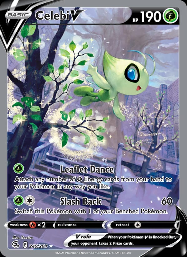 Celebi V 245/264 Fusion Strike Pokémon card