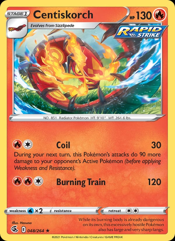 Centiskorch 048/264 Fusion Strike Pokémon card