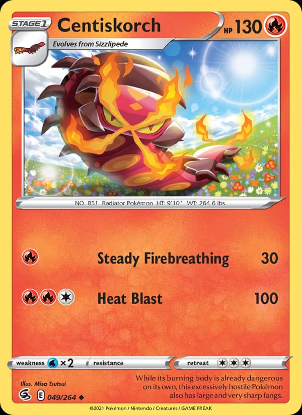 Centiskorch 049/264 Fusion Strike Pokémon card