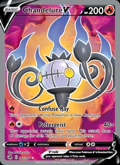 Chandelure V 040/264 Ultra Rare – Fusion Strike Pokémon card