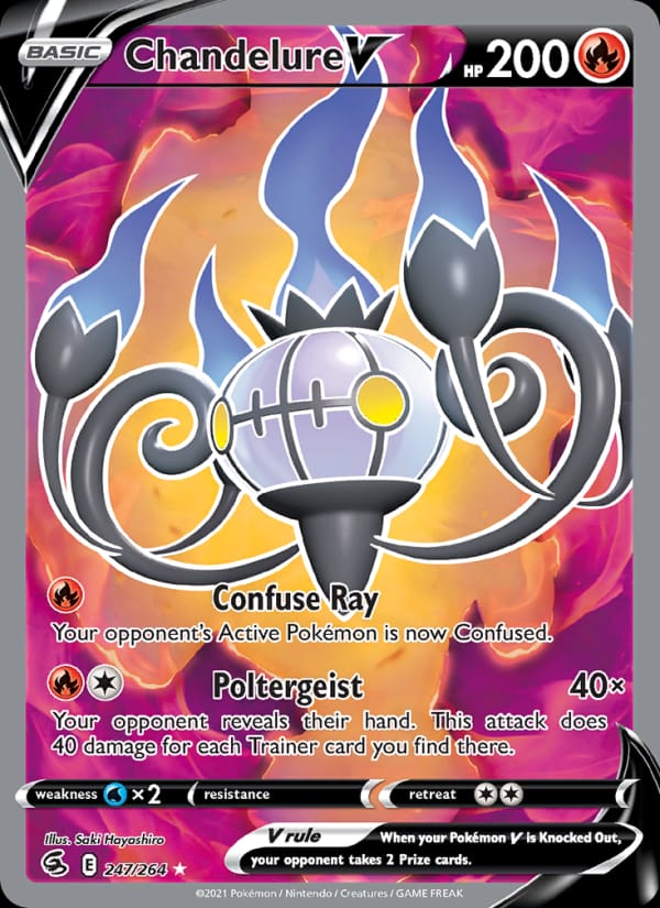 Chandelure V 040/264 Fusion Strike Pokémon card
