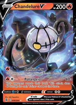 Chandelure V 247/264 Ultra Rare – Fusion Strike Pokémon card