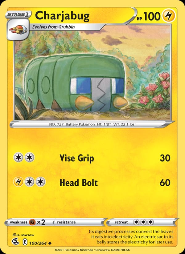 Charjabug 100/264 Fusion Strike Pokémon card