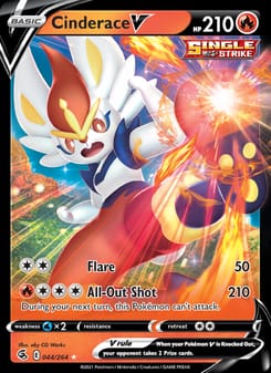 Cinderace V 044/264 Ultra Rare – Fusion Strike Pokémon card