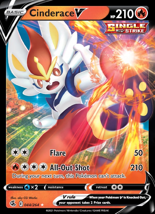 Cinderace V 044/264 Fusion Strike Pokémon card