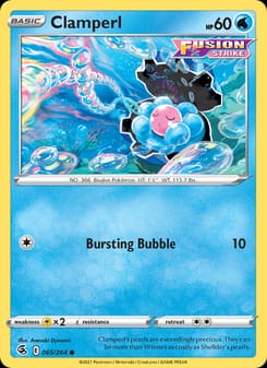 Clamperl 065/264 Common – Fusion Strike Pokémon card
