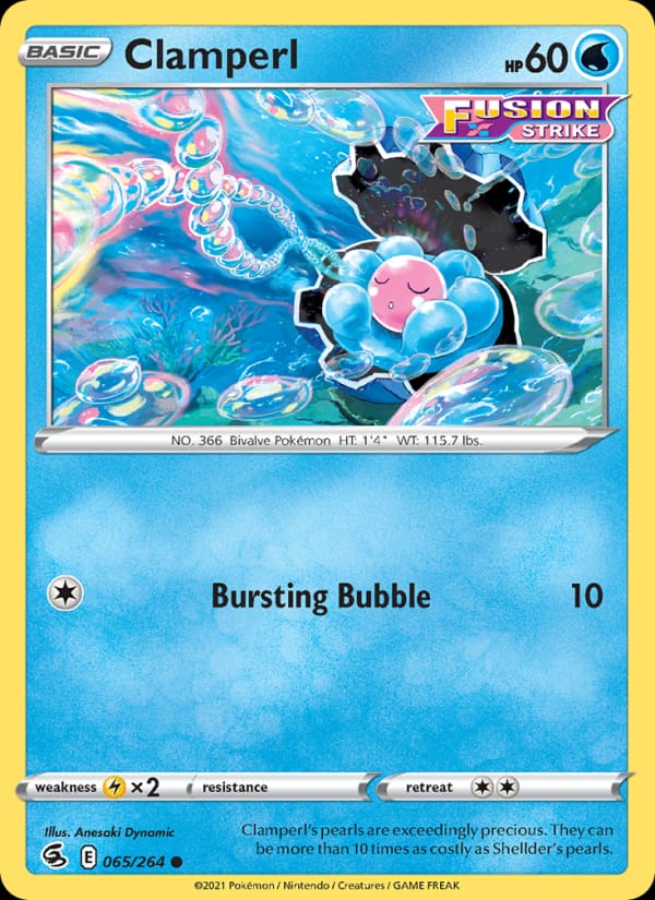 Clamperl 065/264 Fusion Strike Pokémon card