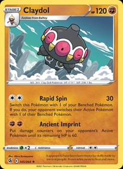 Claydol 145/264 Rare – Fusion Strike Pokémon card