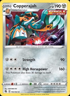 Copperajah 192/264 Uncommon – Fusion Strike Pokémon card