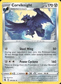Corviknight 190/264 Rare – Fusion Strike Pokémon card