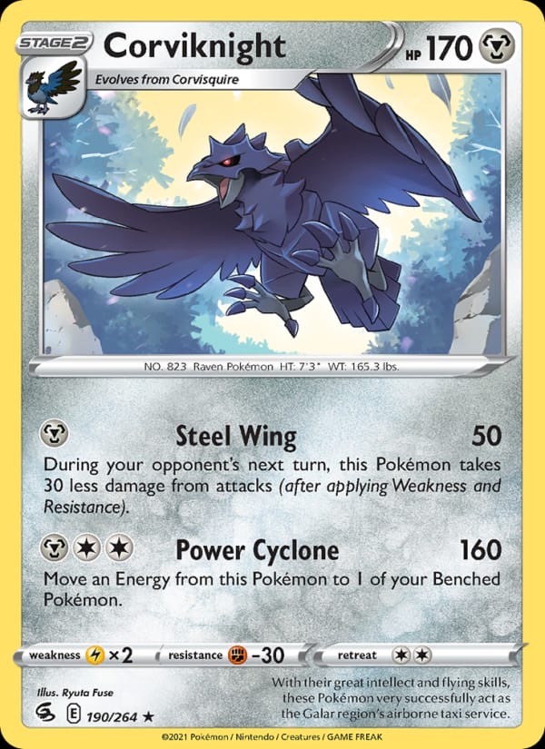 Corviknight 190/264 Fusion Strike Pokémon card