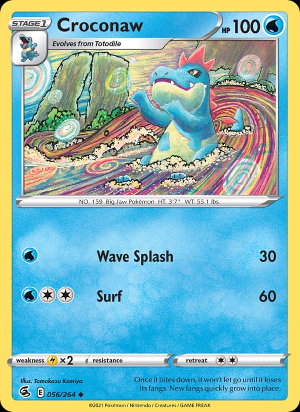 Croconaw 056/264 Fusion Strike Pokémon card