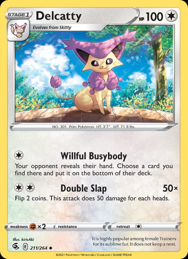 Delcatty 211/264 Fusion Strike Pokémon card
