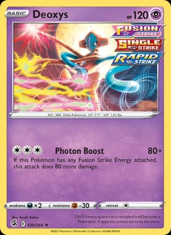 Deoxys 120/264 Holo Rare – Fusion Strike Pokémon card