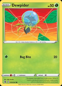 Dewpider 019/264 Common – Fusion Strike Pokémon card