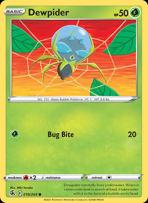 Dewpider 019/264 Fusion Strike Pokémon card