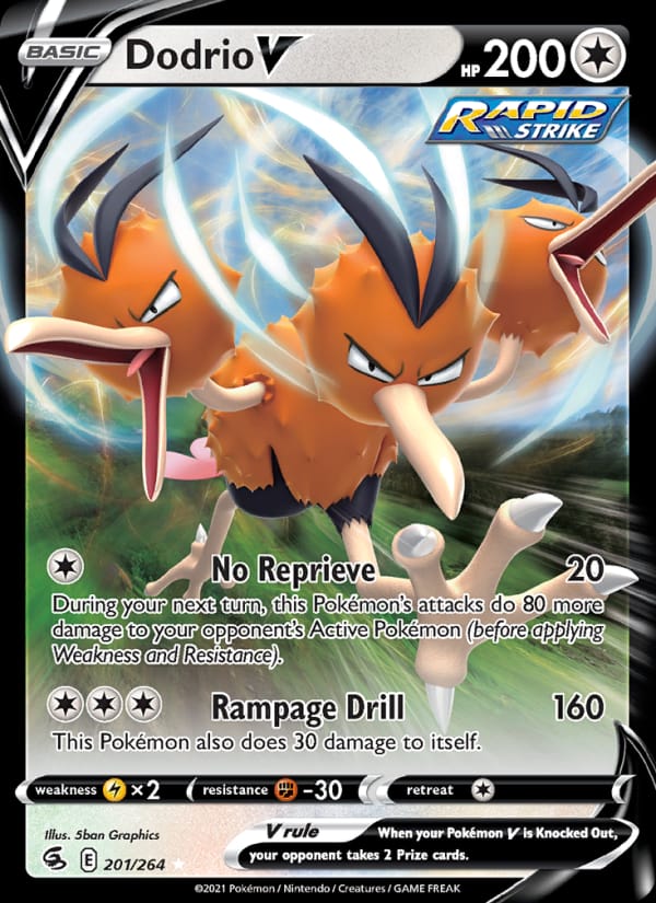 Dodrio V 201/264 Fusion Strike Pokémon card