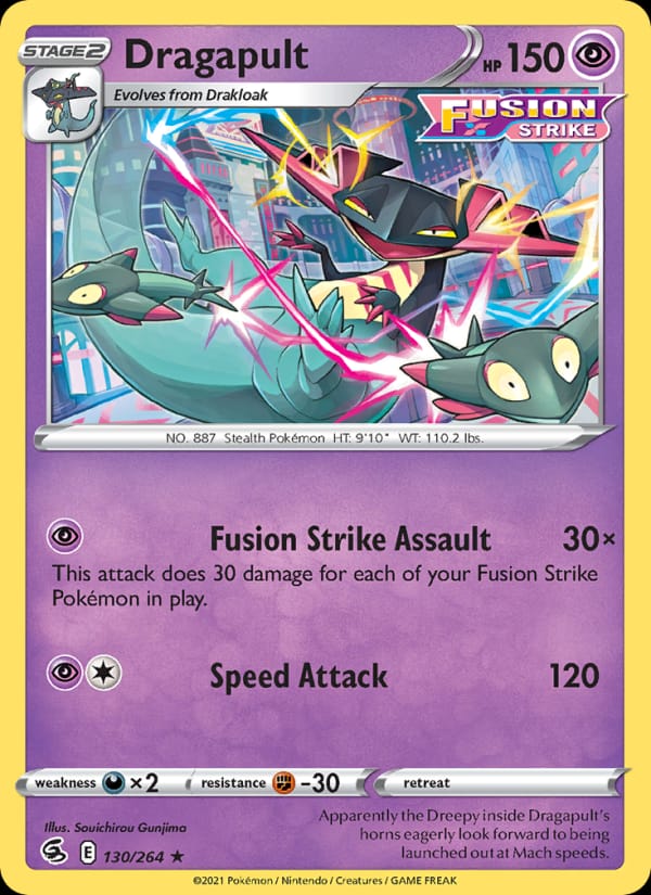 Dragapult 130/264 Fusion Strike Pokémon card